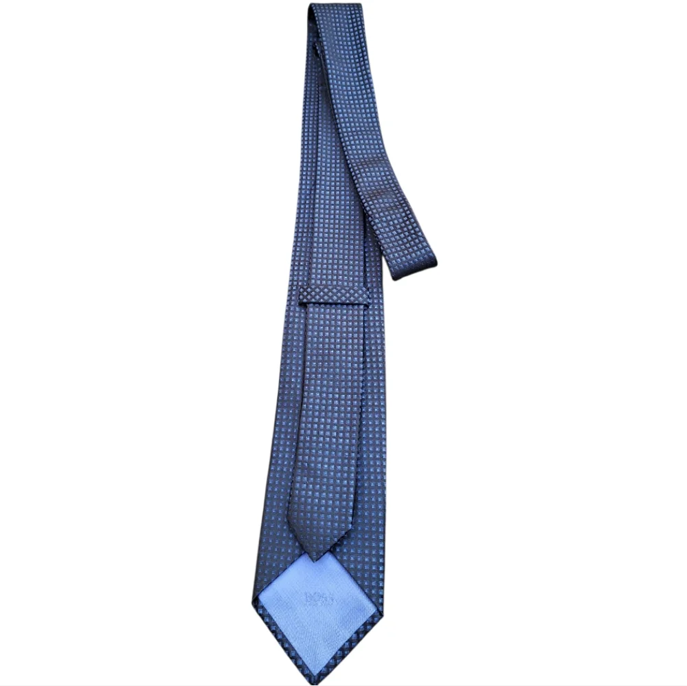 Hugo Boss Blue Patterned Silk Blend Men's Tie